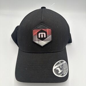 TravisMathew Eternal Optimist 110 Flexfit Tech Cap Hat Black NWT Men's Golf Gear